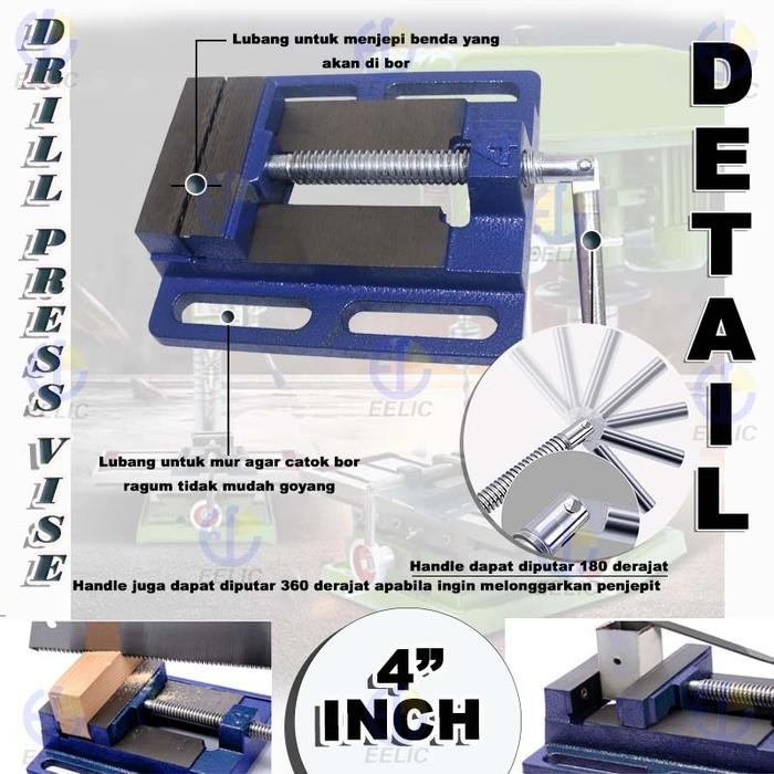EELIC CBR-4INCH CATOK MESIN BOR RAGUM MEJA 4 INCH CATOK BOR DUDUK PENJ