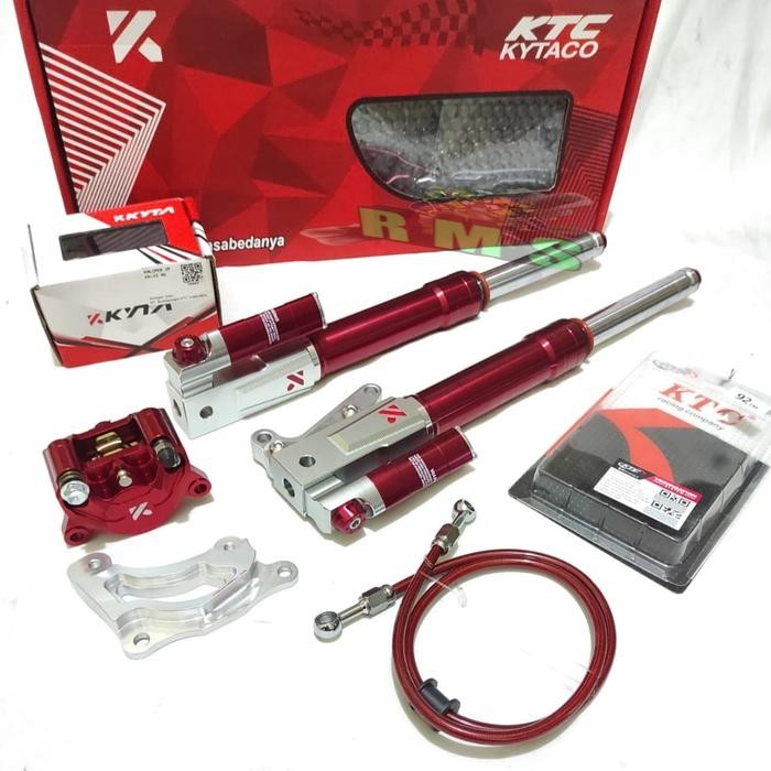SHOCK + KALIPER PLUS BREKET + SELANG REM KTC MIO XEON FINO FAZZIO