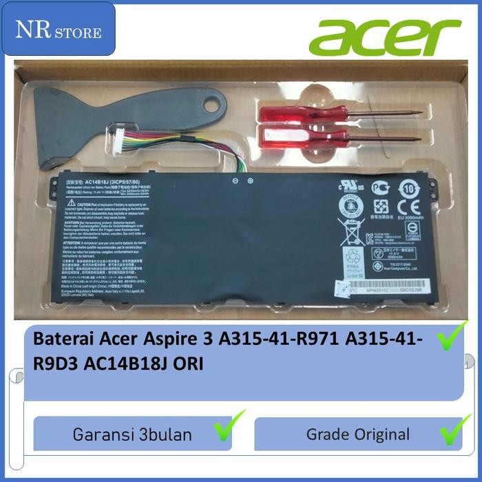Mantab Baterai Acer Aspire 3 A315-41-R971 A315-41-R9D3 Ac14B18J