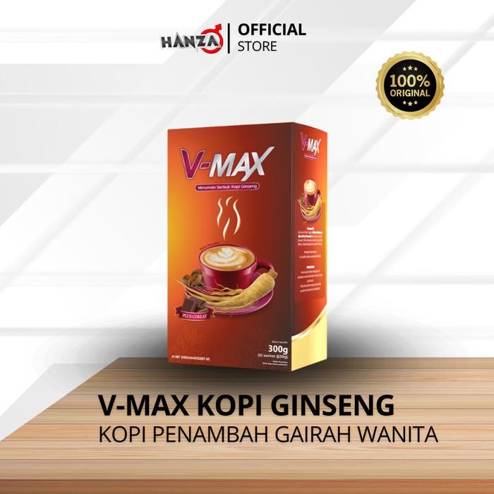 

V-MAX - Kopi Rasa Cokelat Khusus Wanita Penambah Gairah Wanita Original 1 Box Isi 10 sachet