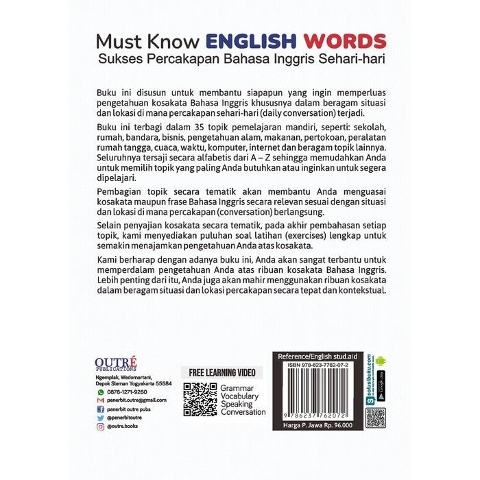 

Terlaris- Buku Must Know English Words - Sukses Percakapan Bahasa Inggris