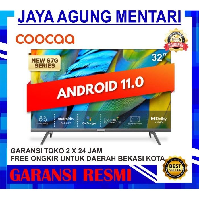 [Expert] TV LED COOCAA 32S7G / Coocaa Android TV 32 Inch / Android 11.0 NEW