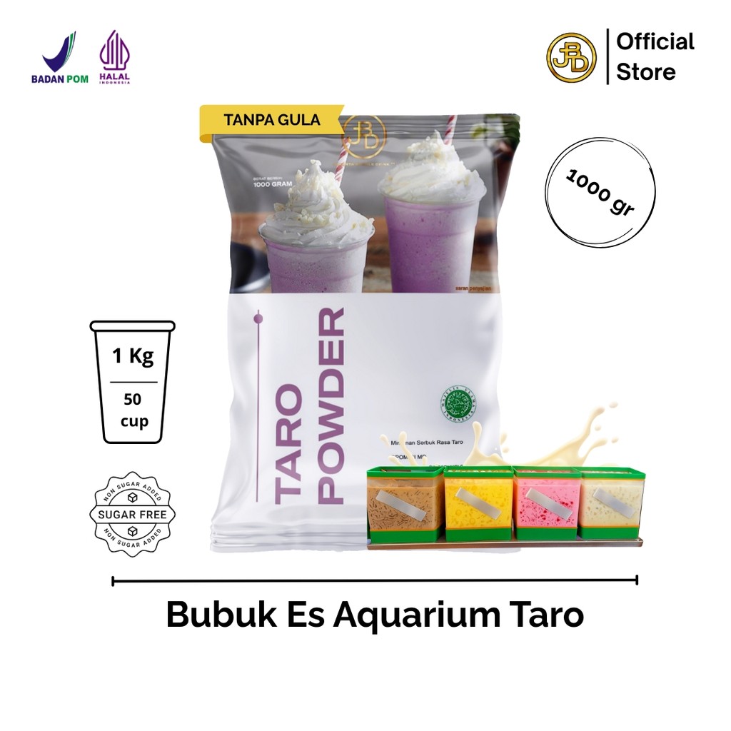 

Bubuk Minuman Premium Taro Powder 1Kg Premium untuk Es Aquarium | Bubuk Minuman Ungu Unik | JBD Official