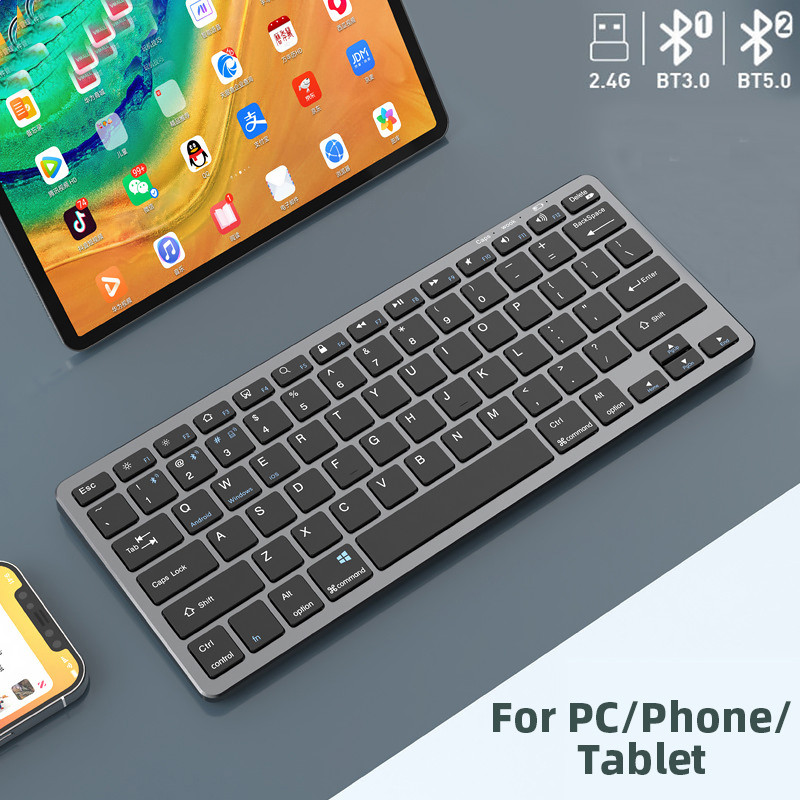 SeenDa Bluetooth Wireless Keyboard 78 Keys Multi-Device Sync Keyboard