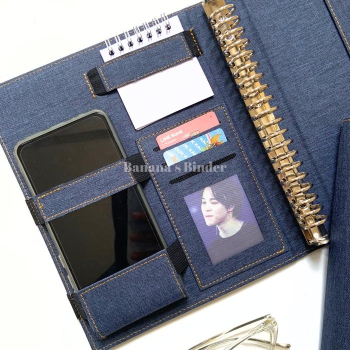 

Binder Denim Slot Phone Functional A5 20Ring Free Pen Dan Kertas Kode 290