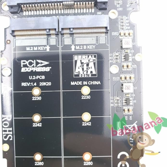 Sas to nvme m key + m.2 sata b key adapter converter ssd