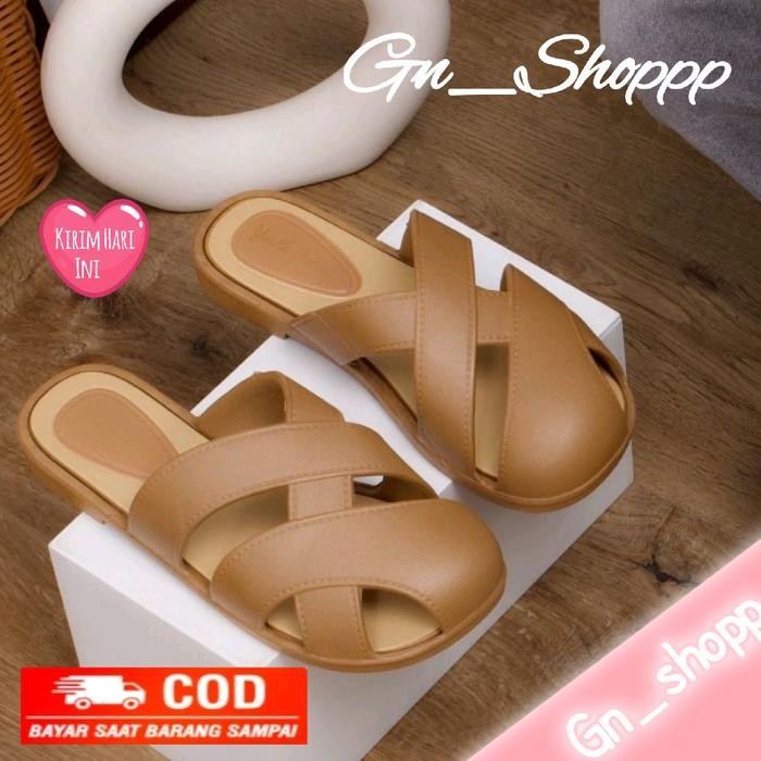 Sandal Wanita Karet Jelly Bustong HOIAN Terbaru 2899