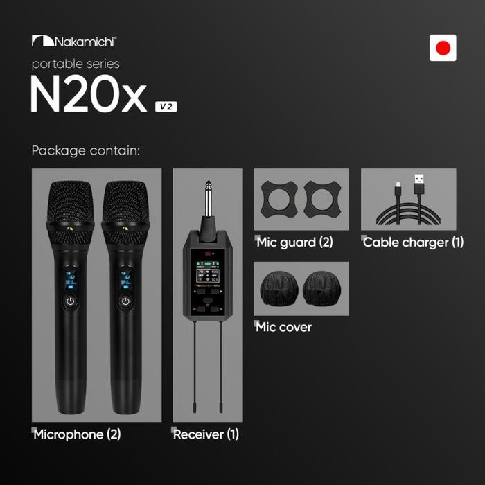 MURAH Mic Wireless Nakamichi N20X V2, Microphone Nakamichi, Mic Nakamichi
