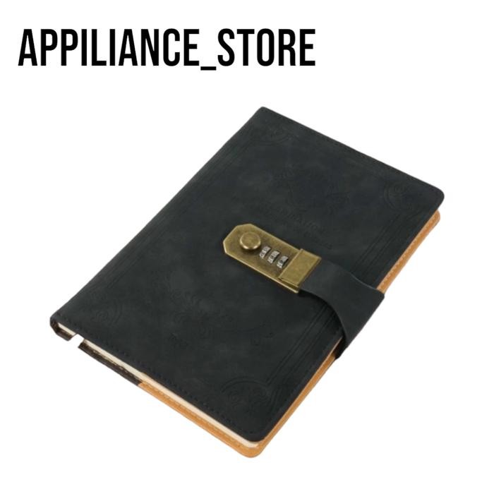

Journaling Buku Catatan Harian Notebook Cover Kulit Kunci Password A5 - A_S