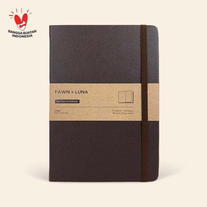

Plain Fawn & Luna - Woodside Brown - Notebook Large A5 - Buku Jurnal/Agenda/Diary/Catatan