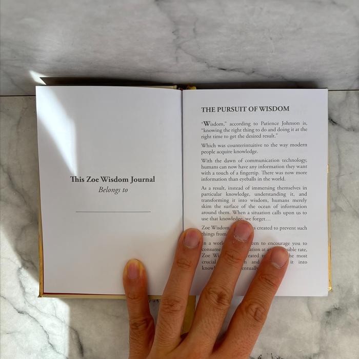 

Journaling Zoe Wisdom - A Learning Journal (Diary Buku Estetik)