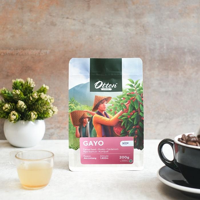 

KOPI ARABICA ACEH GAYO WINE PROCESS 200G - BIJI / BUBUK KOPI - OTTEN COFFEE ROASTED BEANS
