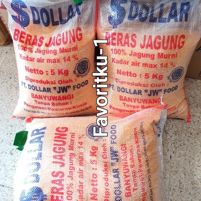 

FREShBgt- Beras Jagung Premium Merk DOLLAR 5 kg.