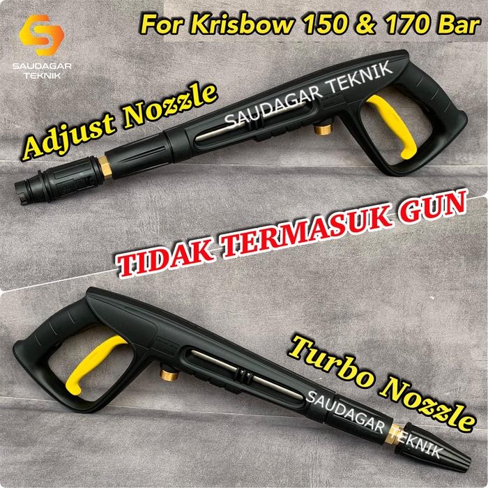 Nozzle Spray Gun Turbo Nozzle Jet Cleaner Krisbow 150 170 Bar Hh Pressure
