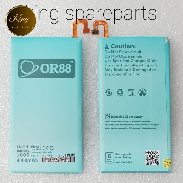 BATERAI BATRE BATTERY SAMSUNG GALAXY A605 A6 PLUS J8 PLUS J805 DOUBLE POWER ORIENS