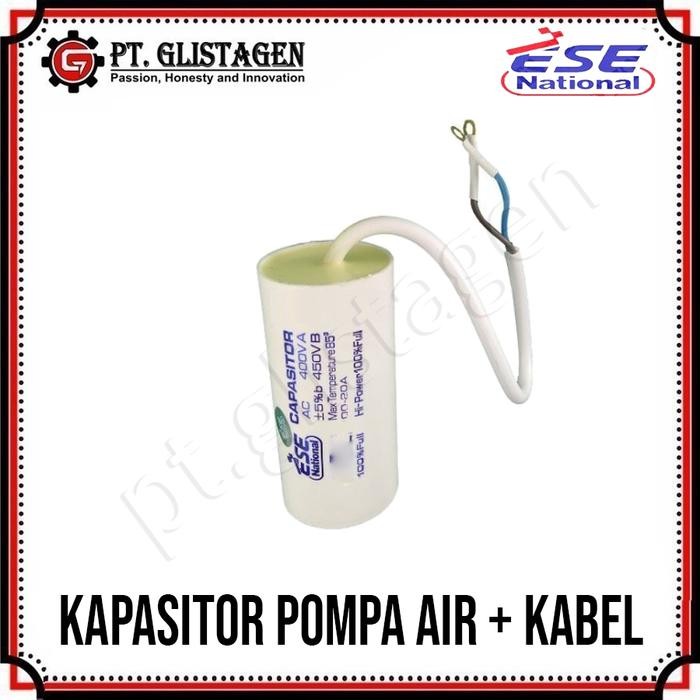 Elco National Ese Kapasitor Bulat Pompa Air 60Uf - 450V Capasitor Kabel 60 Uf