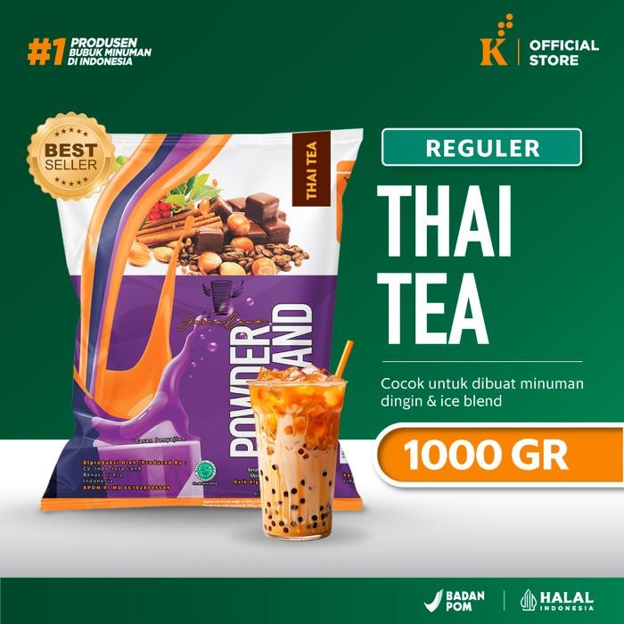 

Bubuk Minuman Bubble Powder Drink Rasa Thai Tea Original Javaland 1 Kg Gula