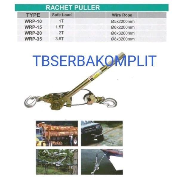 Ratchet Puller 1 Ton Wipro Wrp10 Alat Pengencang Kabel Sling Baja Pln