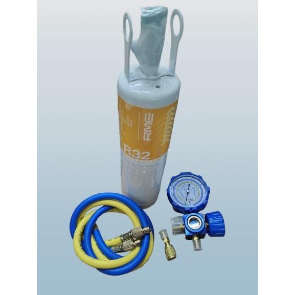 PAKET FREON R32ISI FREON AC SINGLE MANIFOLD + ADAPTOR R32 + SELANG R22
