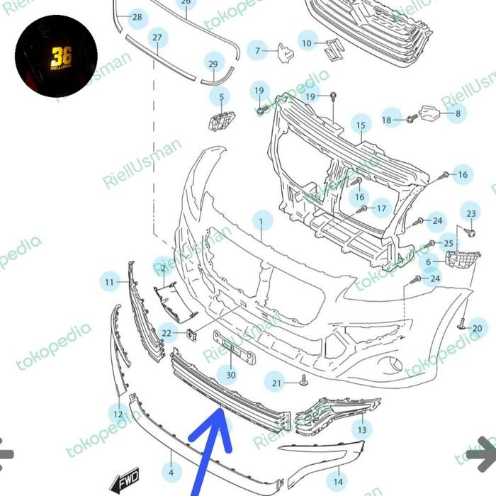 Gril Bemper Bawah Suzuki Ertiga Dreza