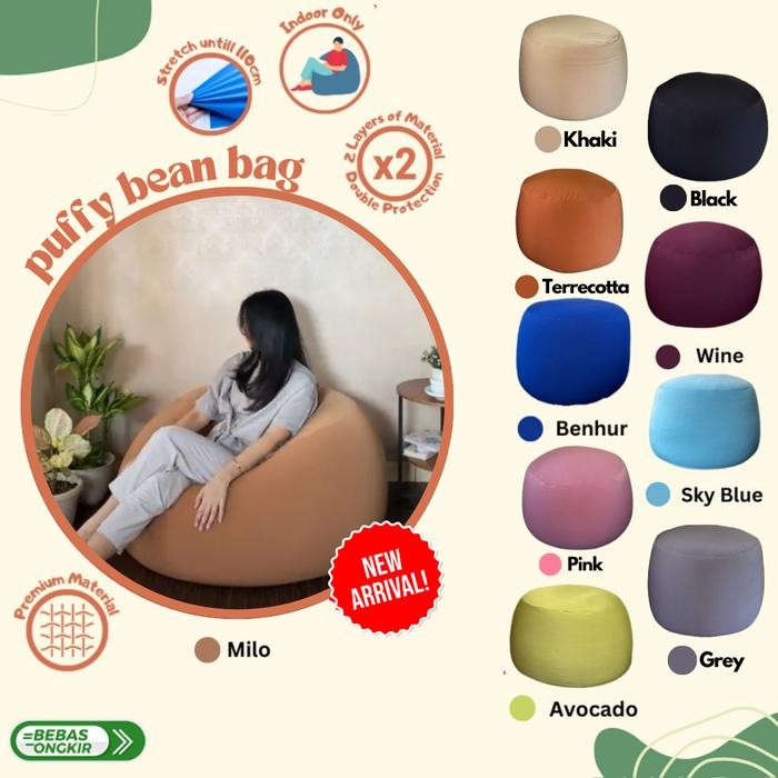 BEAN BAG / PUFFY BEAN BAG / BEAN BAG PLUS ISI / SQUISHY BEAN BAG-MILO