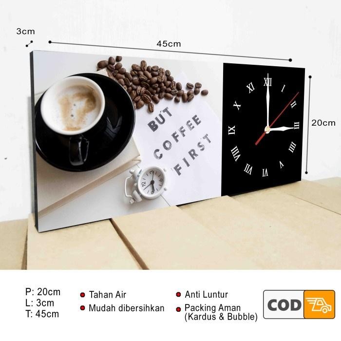 Jam Dinding Quotes Motivasi Hiasan Dinding Kafe Coffee Kopi