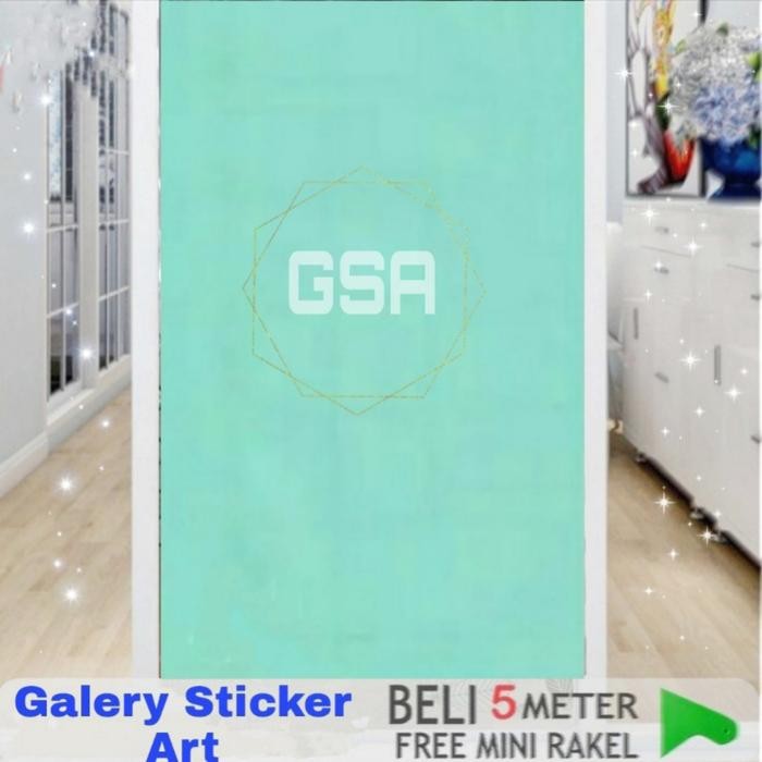 Stiker Kaca Sandblast Warna Hijau