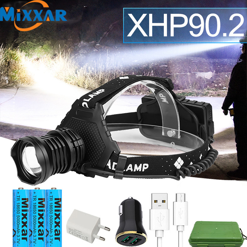 IMPORT Z20 Most Powerful XHP90 Led Headlamp 8000LM Head lamp USB Rechargeable Headlight Waterproof