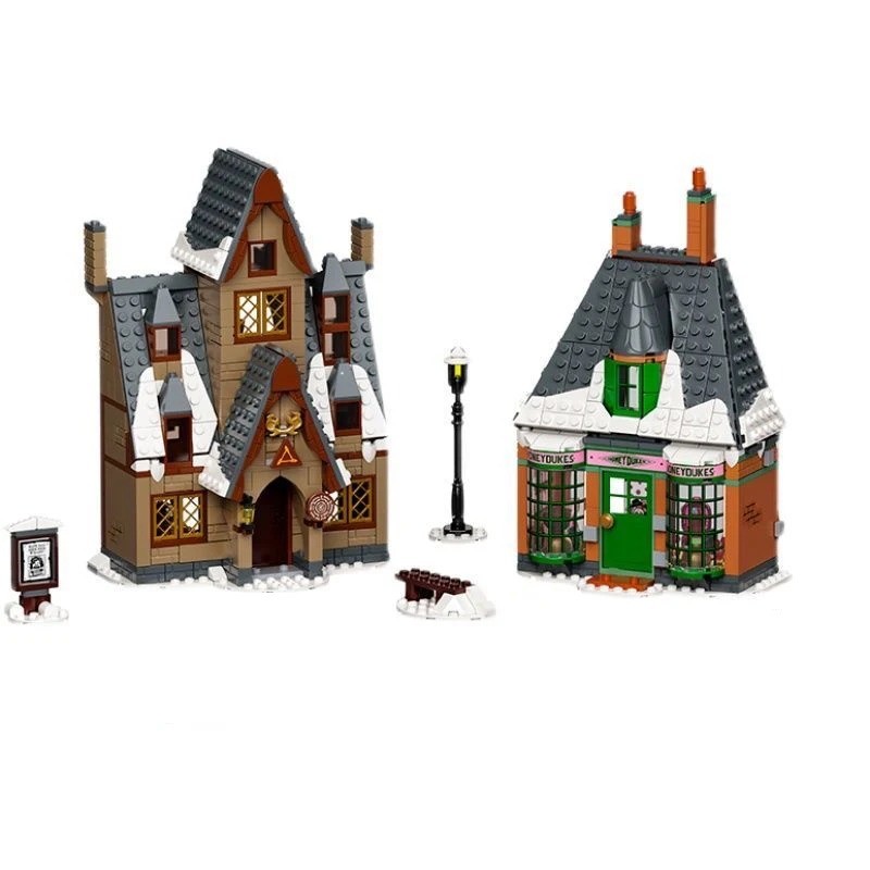MOC-85564 Movie Magic Castle 76388 Village Visit Building Blocks Model Building Hogsmeade Bricks