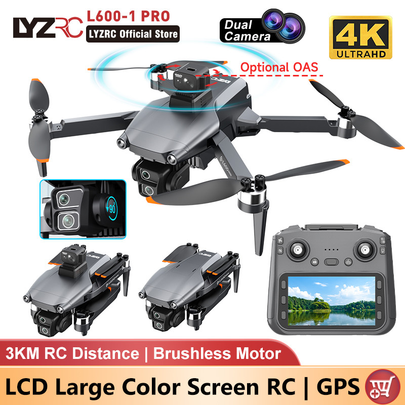 LYZRC L600-1 PRO 4K HD Professional Brushless Motor GPS Drone Large Color LCD Screen RC Dual Camera