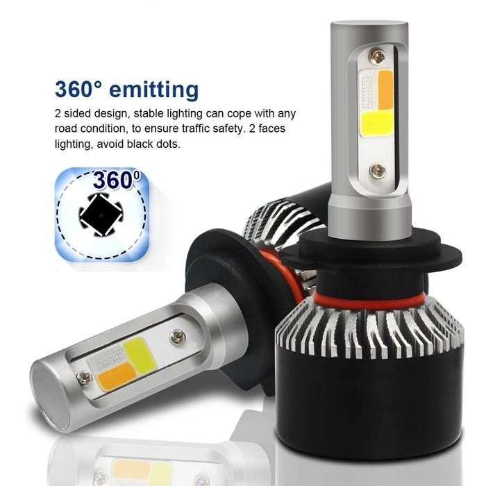 Foglamp Led Mobil H8 H9 H11 4 Warna Plus Kedip R222