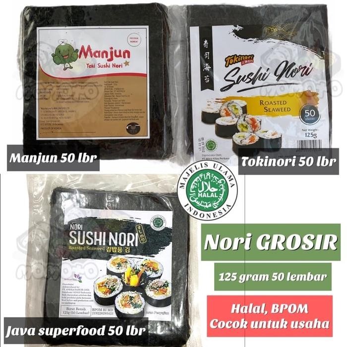 

New Manjun - Tokinori - Java Superfood 125 gram Yaki Sushi Nori 50 lembar