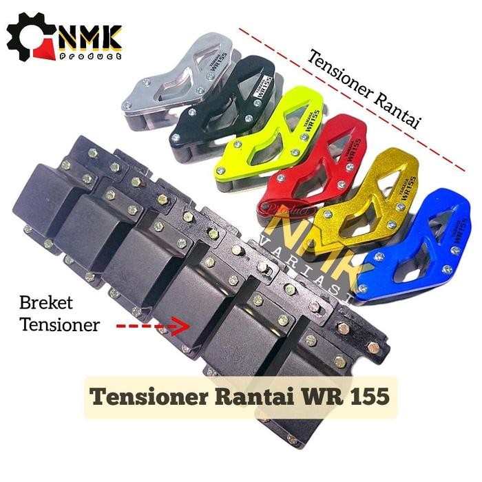 PREMIUM Tensioner Rantai WR 155 Bahan Aluminium Plus Breket Besi Variasi Gear Motor WR155 Penahan