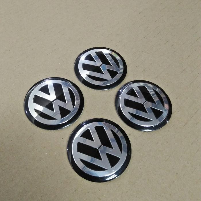 PREMIUM sticker dop velg logo tulisan VW