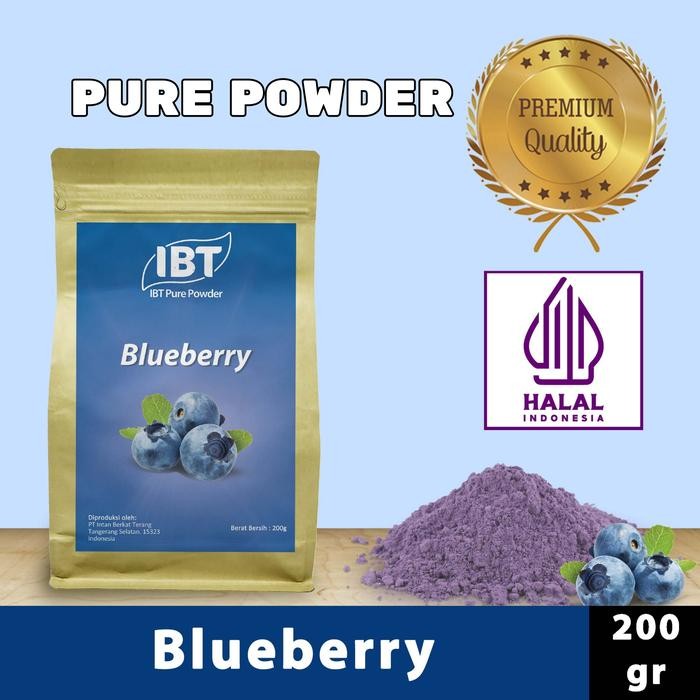

PREMIUM Pure Blueberry Powder Murni Bubuk Bluberi Import Makanan Kue 200 gr