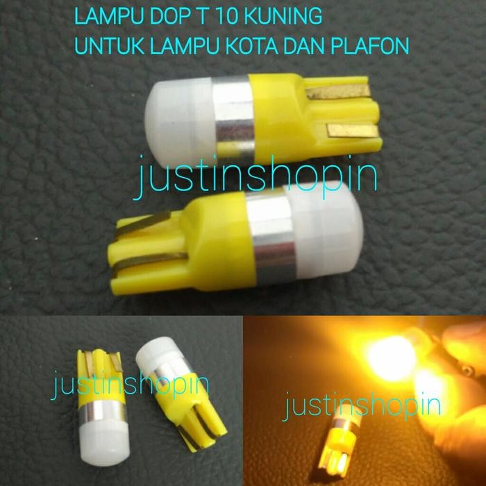 PREMIUM LAMPU DOP T 10 KUNING UNTUK LAMPU KOTA DAN PLAFON