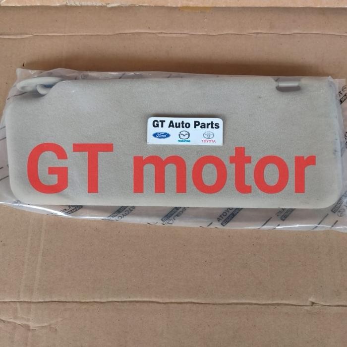 Sunvisor Sun Visor Kanan Fortuner 2006-2008 Cream Bahan Bludru Kaca