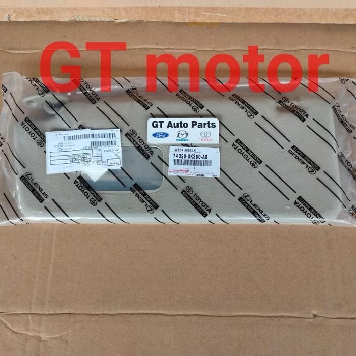 Sunvisor Sun Visor Kiri Fortuner 2006-2008 Cream Bahan Bludru Ada Kaca