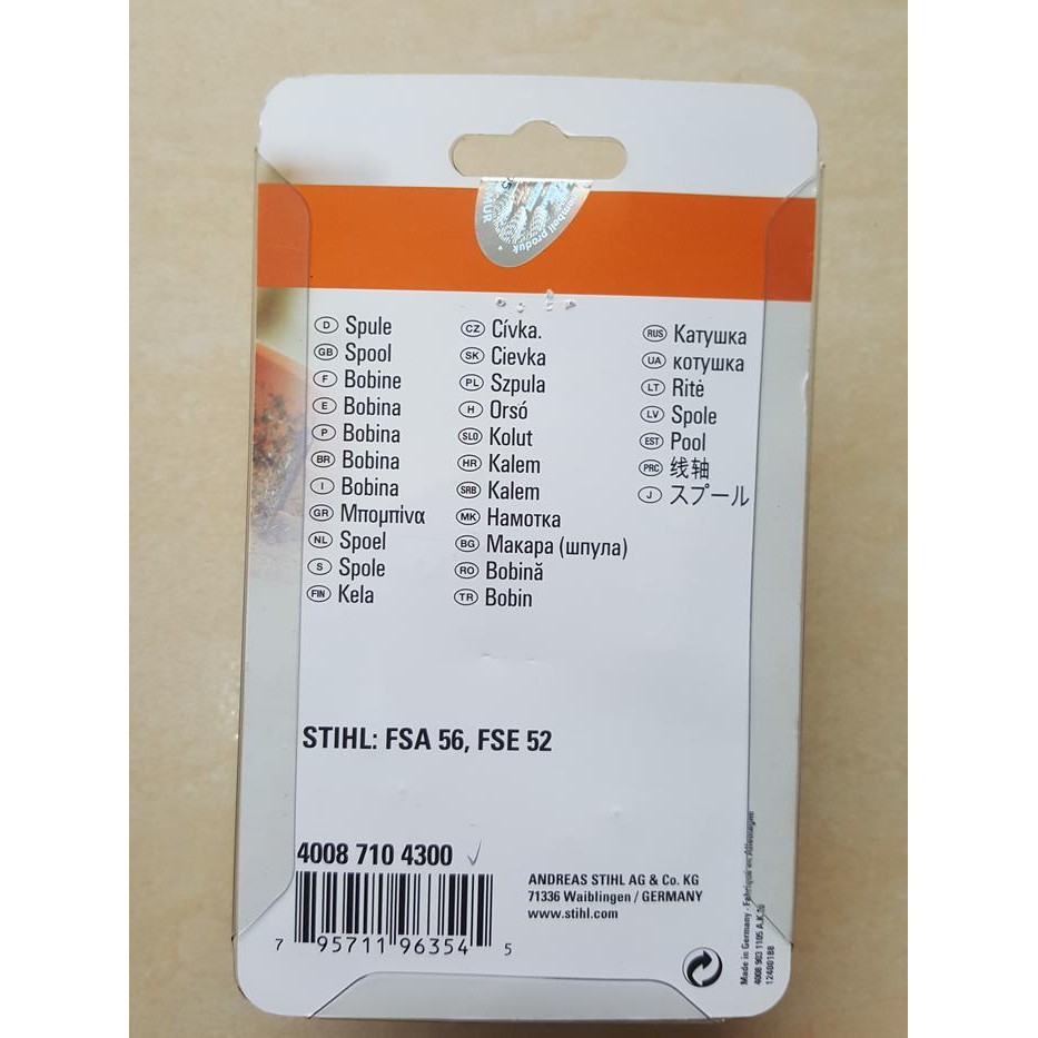 Spool With Nylon Line 1,6 Mm Mesin Potong Rumput Fsa-56 Stihl Origi