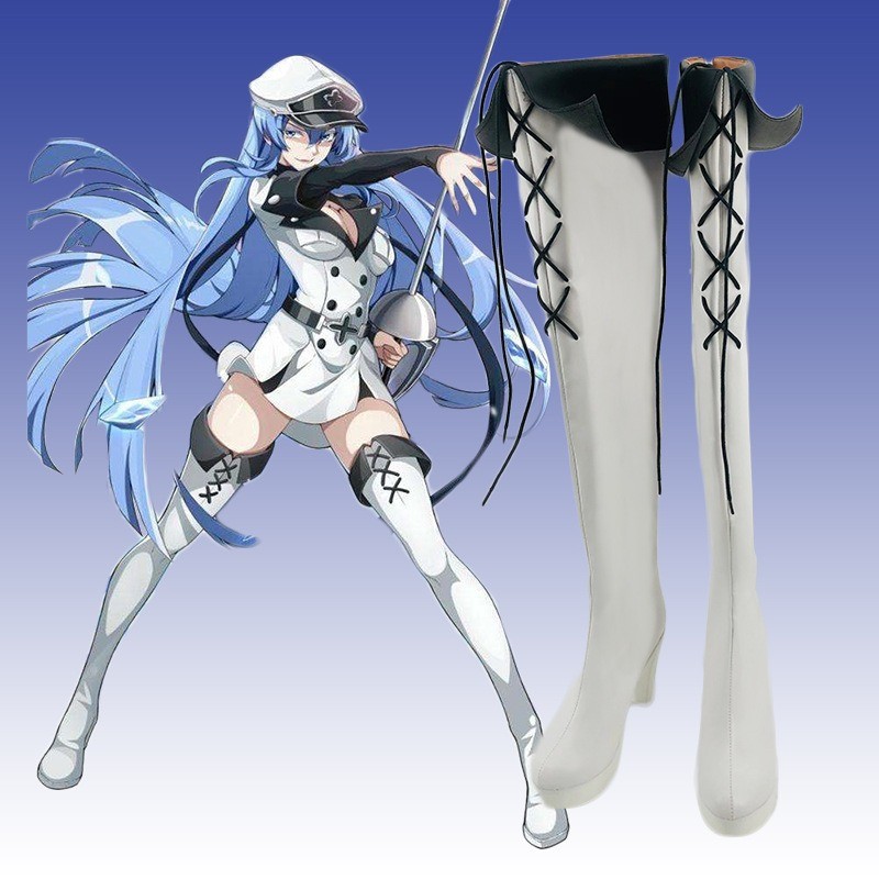 Cosplay Anime Esdeath Empire Cosplay Shoes Esdeath Empire Long Boots for Halloween Outfit