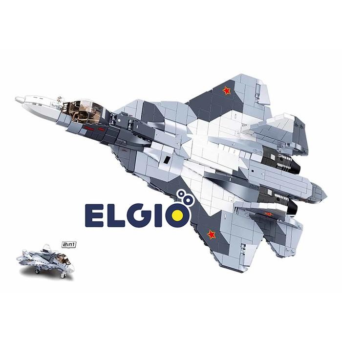 Sluban Bricks Pesawat Jet Su-57 Flanker B0986