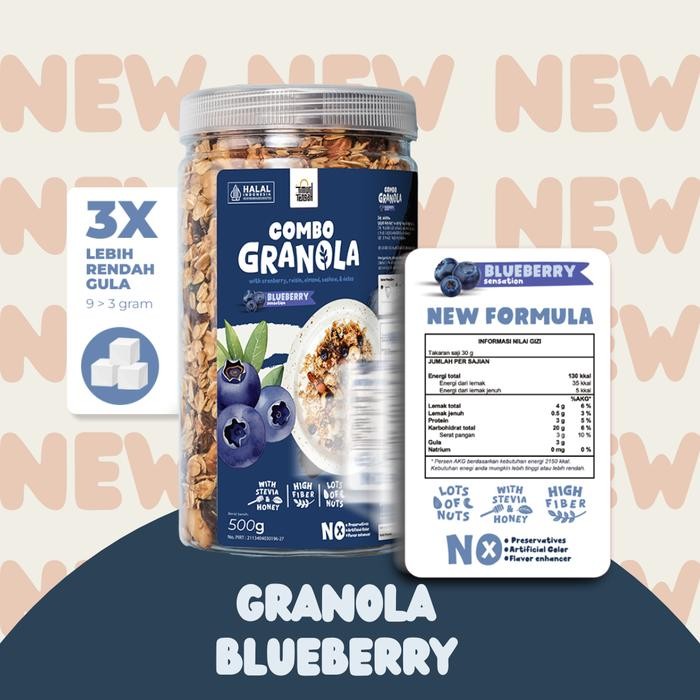 

Granola Combo 500 Gr Blue Berry - Granola Premium Timur Tengah