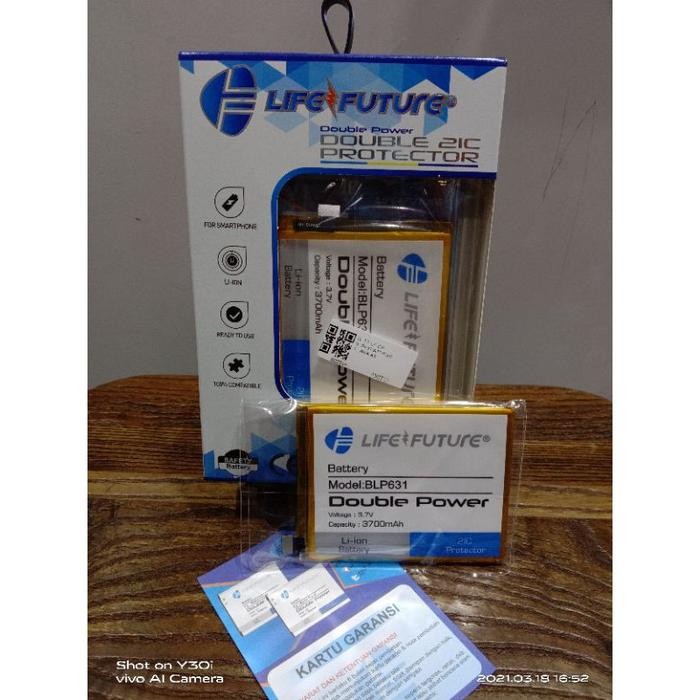 (Expert) BATRE DOUBLE POWER OPPO F3 /F5 BLP631 LIFE FUTURE