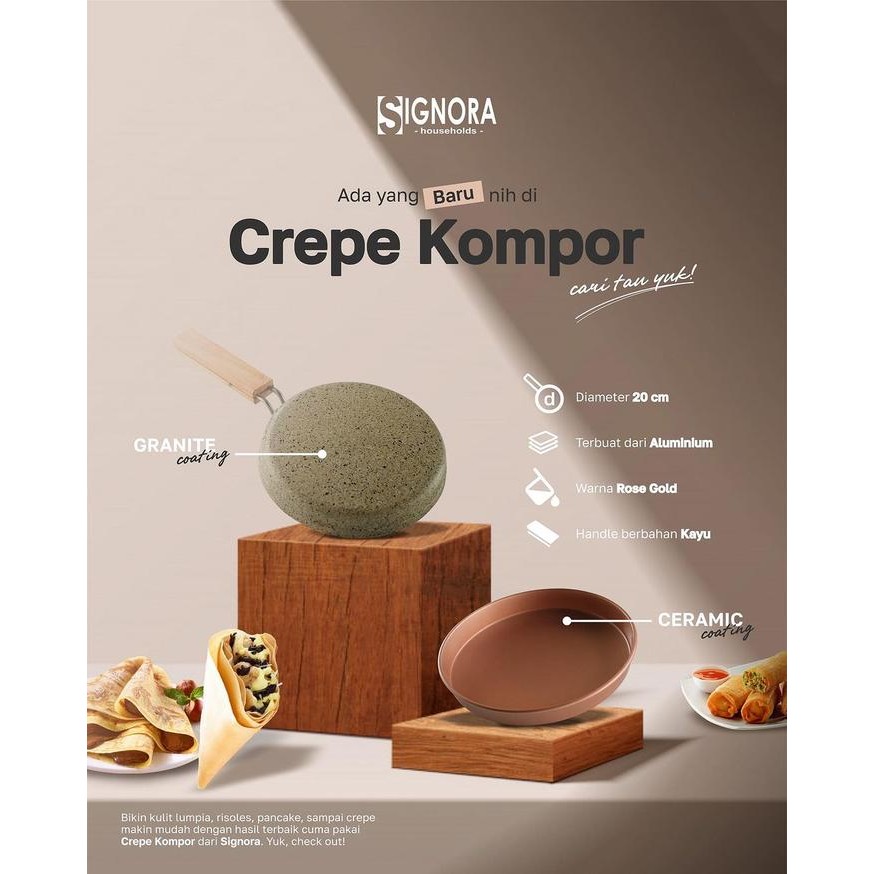 SIGNORA - De Crepe Kompor Snack Maker Crepes
