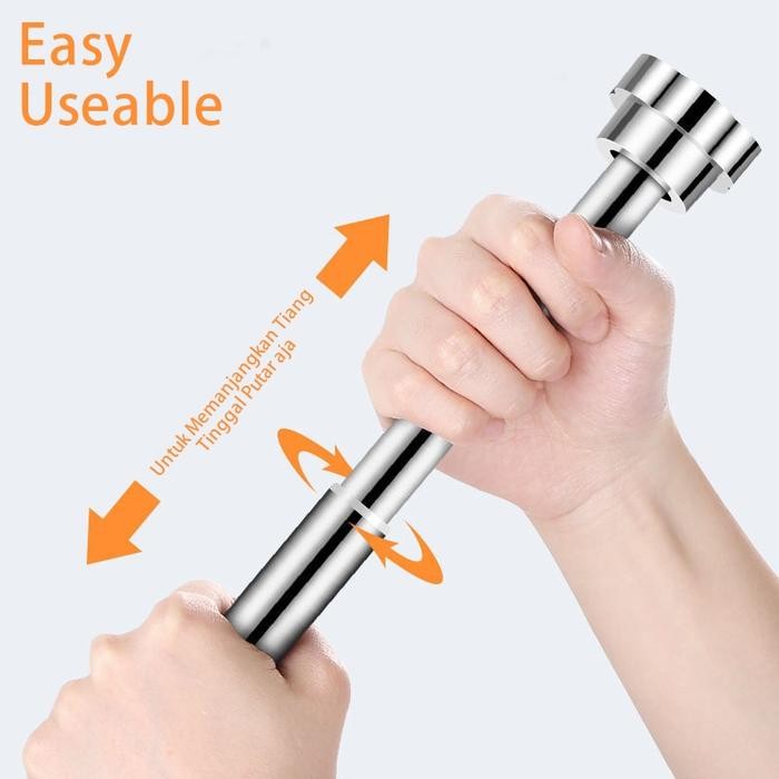 Tiang Gorden Fleksibel Jemuran Baju Tiang Jemuran Portable Stainless