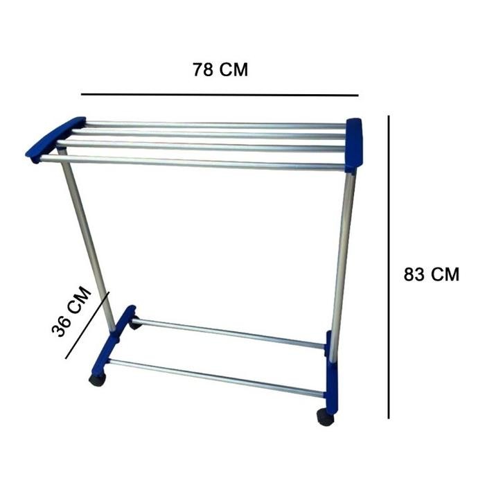 Jemuran Handuk Roda Jemuran 4 Bar dan 6 Bar Plastik Buah