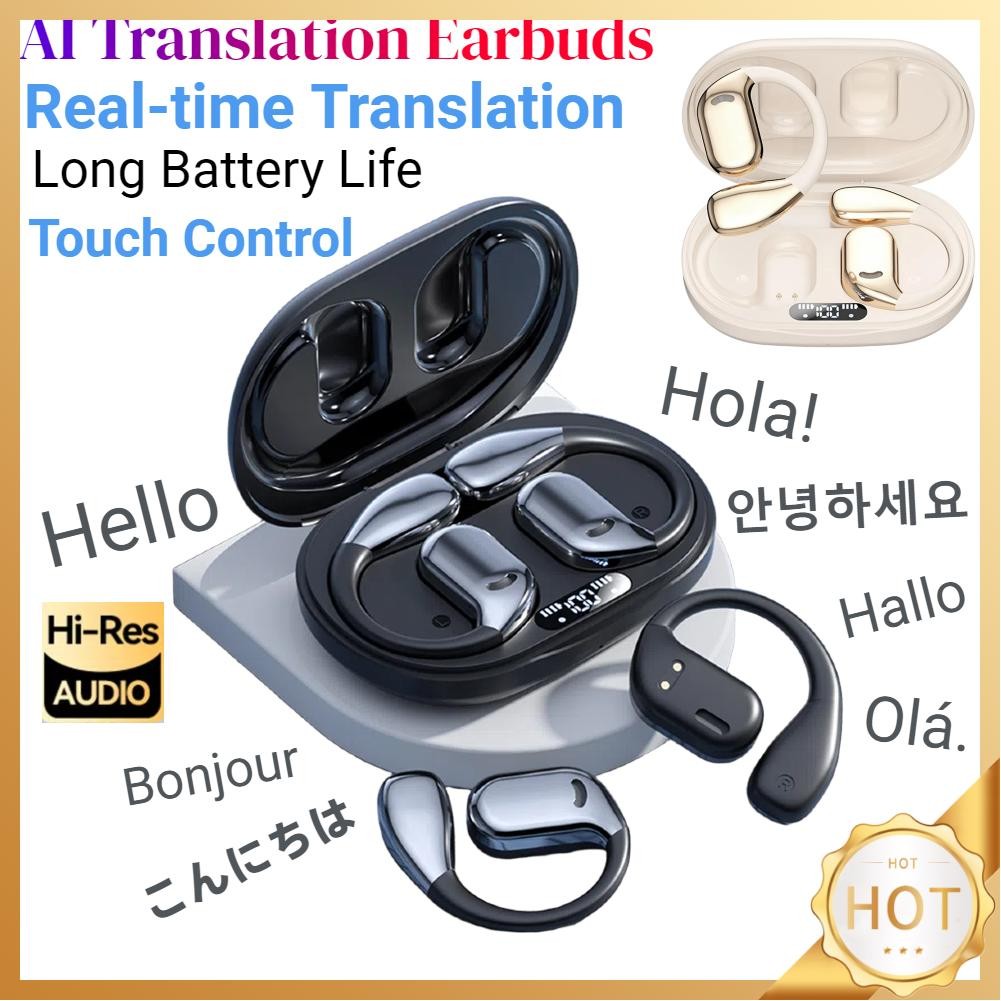 Translator Earbuds Intelligent Ai Translator Earphone Tou  Control Real-Time Two-Way Translator