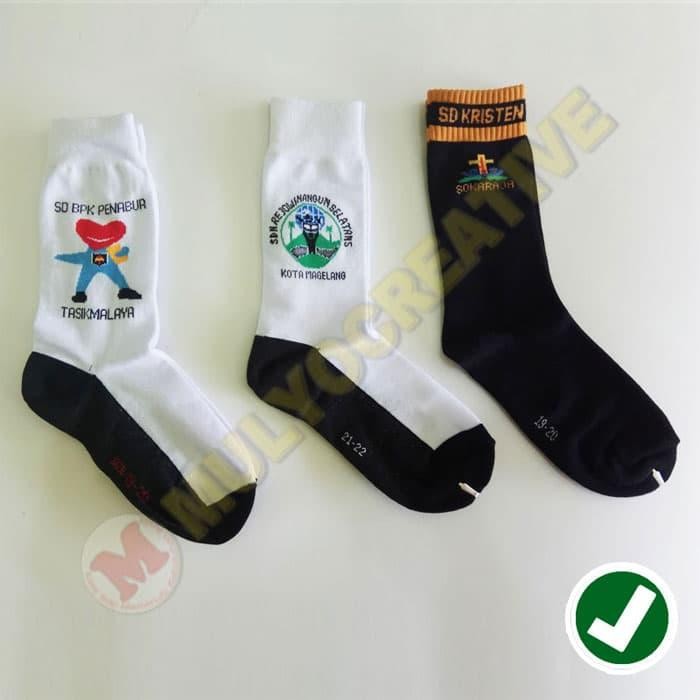 

Kaos Kaki Sekolah Berlogo Untuk SD SMP SMA Kaos Kaki Nama Sekolah PREMIUM