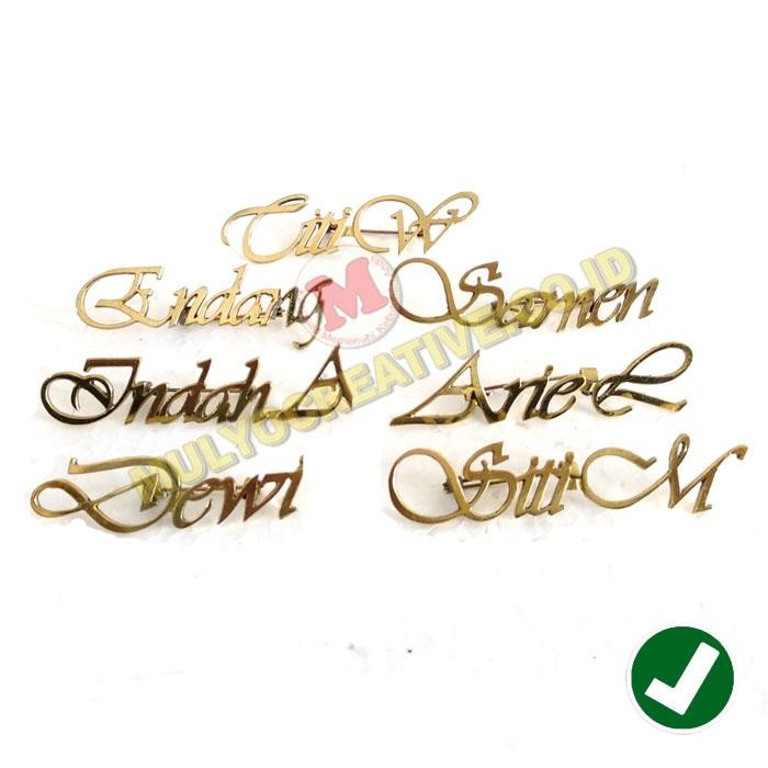 

Plat Name Tag Bahan Logam Kuningan Nama Dada Custom Bentuk Nama PREMIUM