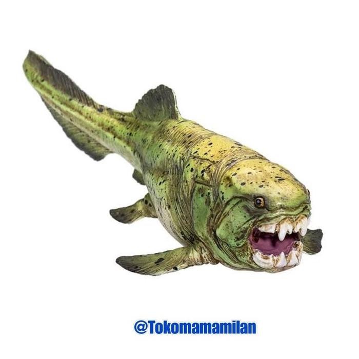 Mojo Mojo Fun Animal Figurine Dunkleosteus / Dinosaurus Prehistoric Collection Mainan Miniatur